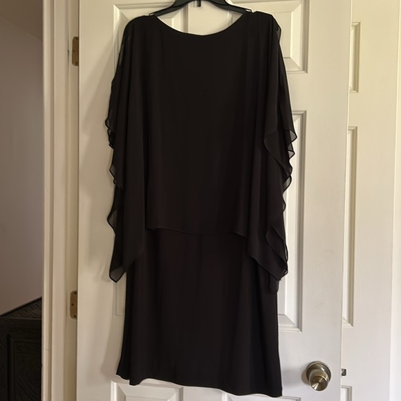 J.B.S. Black dress with Rhinestone T Accent size  1x - Picture 3 of 4